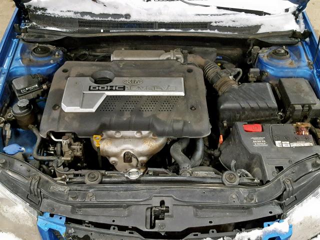 KNAFE161565311918 - 2006 KIA SPECTRA5 BLUE photo 7