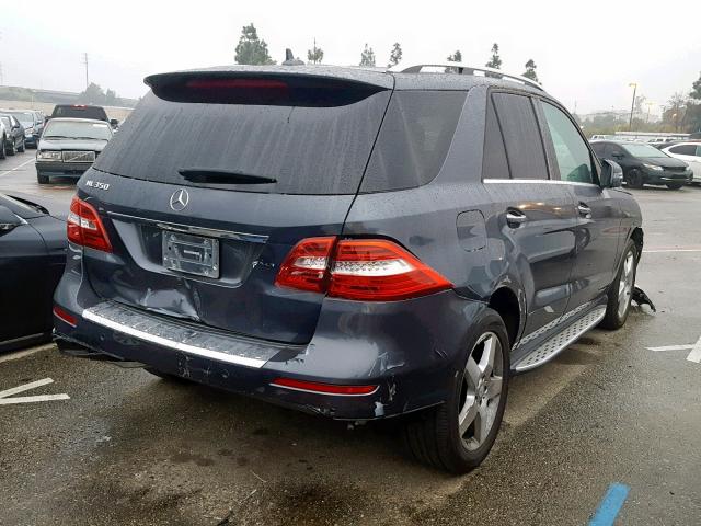 4JGDA5JB3EA294065 - 2014 MERCEDES-BENZ ML 350 CHARCOAL photo 4