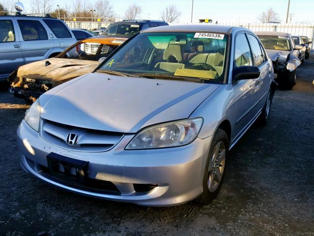 2HGES16354H578783 - 2004 HONDA CIVIC DX V SILVER photo 2