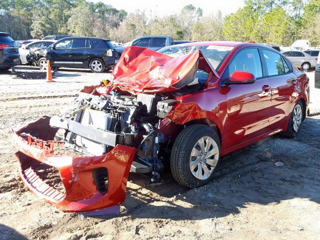 3KPA24AB1KE167449 - 2019 KIA RIO LX RED photo 2