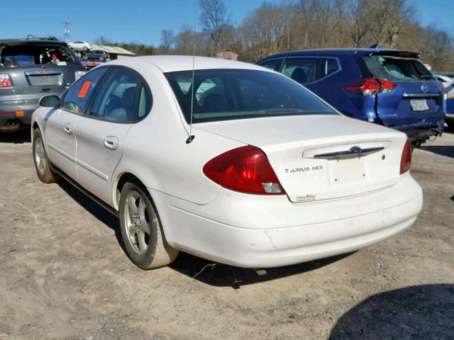 1FAFP55UX2A124035 - 2002 FORD TAURUS SES WHITE photo 3