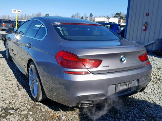 WBA6B4C52DDG67993 - 2013 BMW 650 XI GRAY photo 3