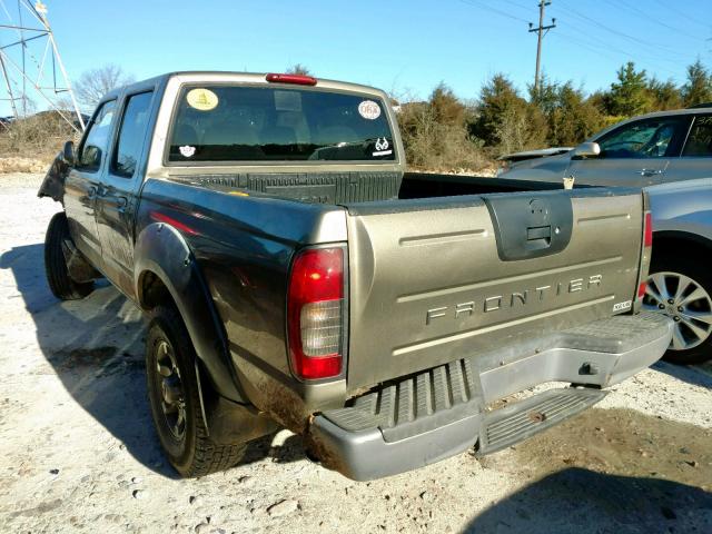 1N6ED27T51C403734 - 2001 NISSAN FRONTIER C GOLD photo 3