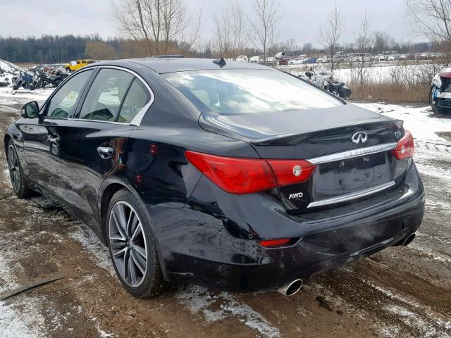 JN1BV7AR0EM699729 - 2014 INFINITI Q50 BASE BLACK photo 3