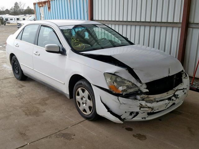 1HGCM56405A120229 - 2005 HONDA ACCORD LX WHITE photo 1