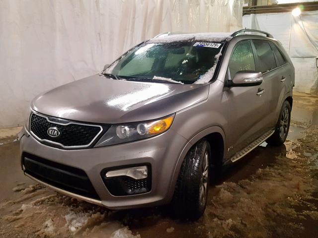 5XYKWDA2XDG337886 - 2013 KIA SORENTO SX GRAY photo 2