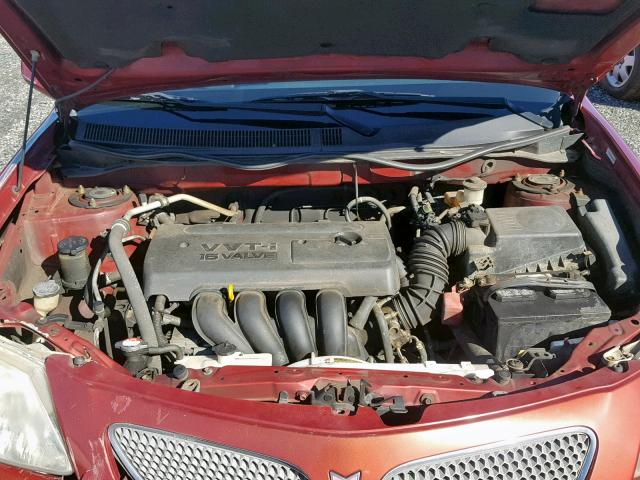 5Y2SL63895Z422257 - 2005 PONTIAC VIBE MAROON photo 7