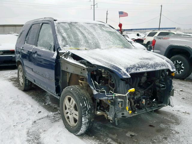 JHLRD78844C044606 - 2004 HONDA CR-V EX BLUE photo 1