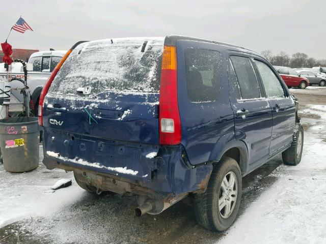 JHLRD78844C044606 - 2004 HONDA CR-V EX BLUE photo 4