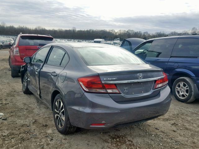 19XFB2F82DE239947 - 2013 HONDA CIVIC EX GRAY photo 3