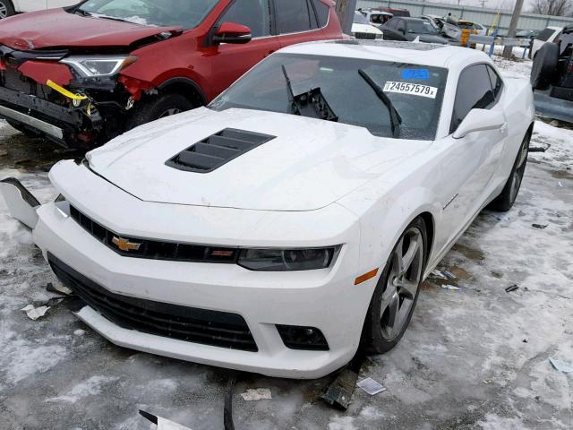 2G1FK1EJ3E9267151 - 2014 CHEVROLET CAMARO 2SS WHITE photo 2