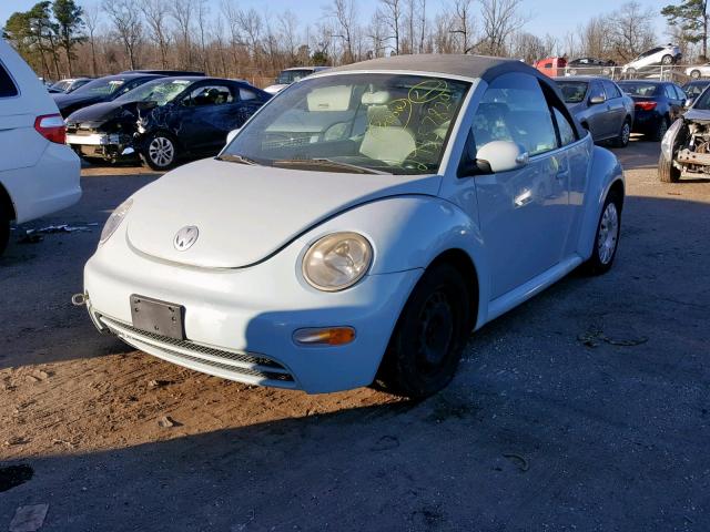 3VWBM31Y65M354206 - 2005 VOLKSWAGEN NEW BEETLE TURQUOISE photo 2