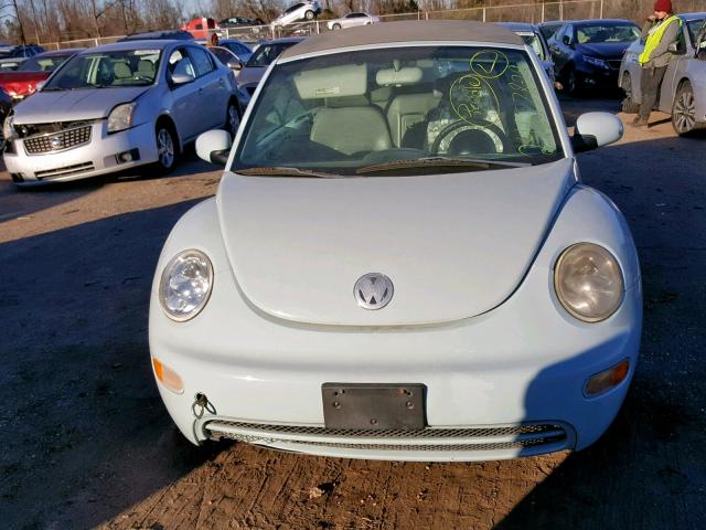 3VWBM31Y65M354206 - 2005 VOLKSWAGEN NEW BEETLE TURQUOISE photo 9