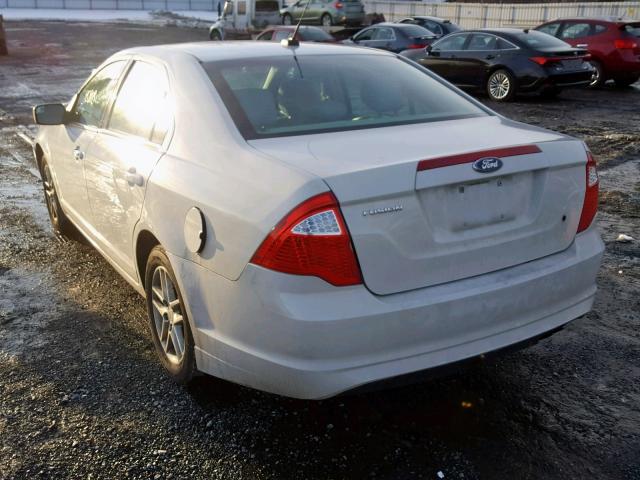 3FAHP0GAXCR263099 - 2012 FORD FUSION S WHITE photo 3