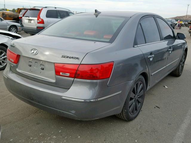 5NPEU46C19H427321 - 2009 HYUNDAI SONATA SE GRAY photo 4