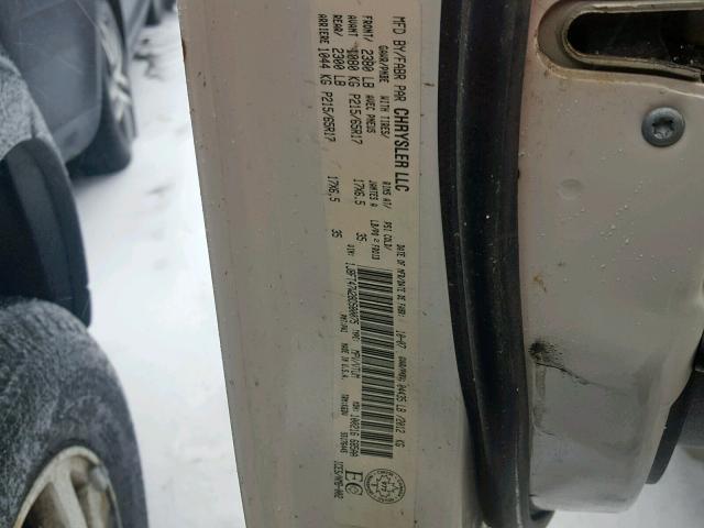 1J8FT47W28D580075 - 2008 JEEP COMPASS SP თეთრი ფოტო 10