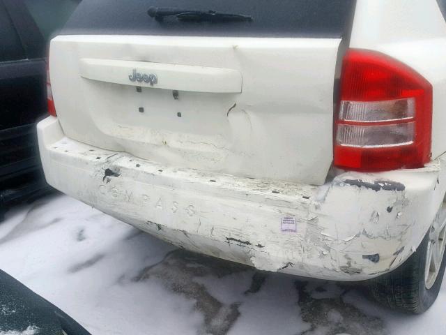 1J8FT47W28D580075 - 2008 JEEP COMPASS SP თეთრი ფოტო 9