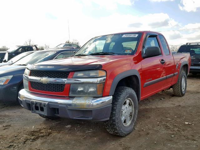 1GCDT196558224492 - 2005 CHEVROLET COLORADO RED photo 2