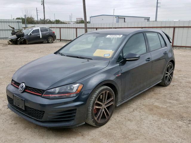 3VW447AU6HM024079 - 2017 VOLKSWAGEN GTI S/SE GRAY photo 2