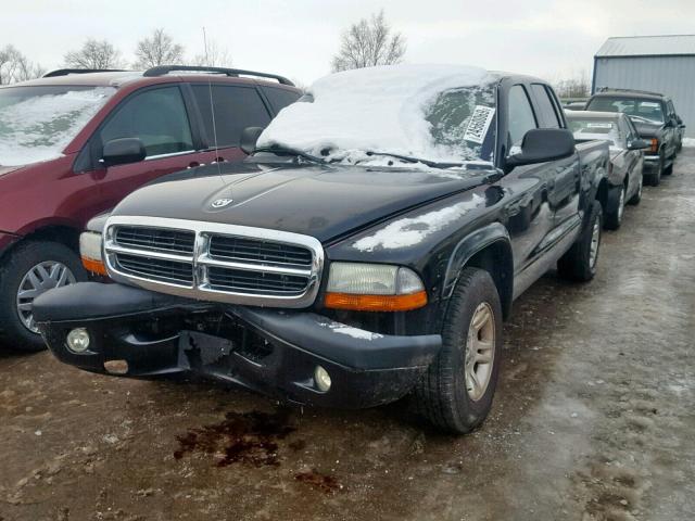 1D7HL38N64S734962 - 2004 DODGE DAKOTA QUA BLACK photo 2