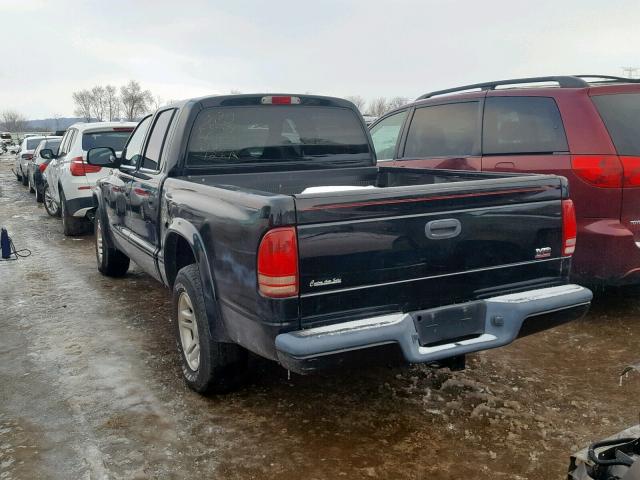 1D7HL38N64S734962 - 2004 DODGE DAKOTA QUA BLACK photo 3