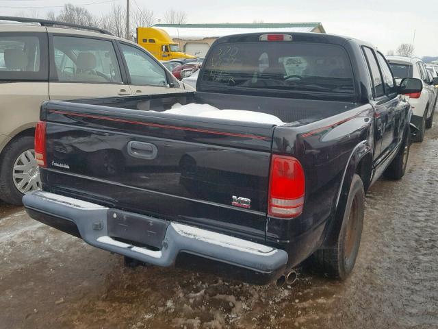 1D7HL38N64S734962 - 2004 DODGE DAKOTA QUA BLACK photo 4