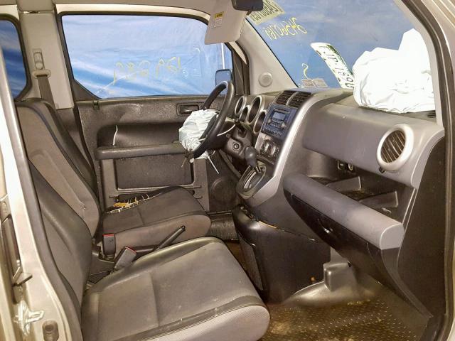 5J6YH285X4L023209 - 2004 HONDA ELEMENT EX GRAY photo 5