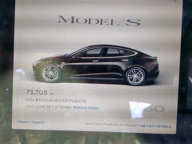 5YJSA1AG1DFP08479 - 2013 TESLA MODEL S BLACK photo 8