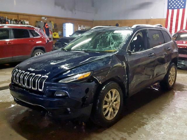 1C4PJMDS2FW505638 - 2015 JEEP CHEROKEE L BLUE photo 2