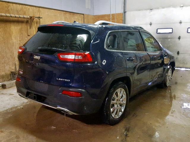 1C4PJMDS2FW505638 - 2015 JEEP CHEROKEE L BLUE photo 4