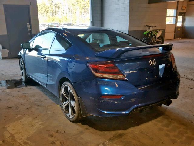 2HGFG4A55EH702276 - 2014 HONDA CIVIC SI BLUE photo 3