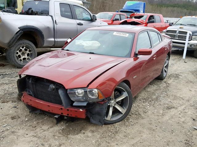 2C3CDXCT4EH309199 - 2014 DODGE CHARGER R/ 栗色 照片 2