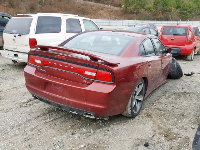 2C3CDXCT4EH309199 - 2014 DODGE CHARGER R/ 栗色 照片 4