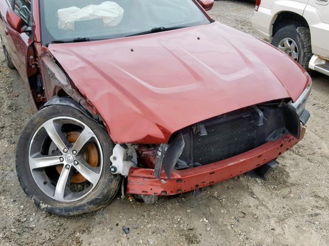 2C3CDXCT4EH309199 - 2014 DODGE CHARGER R/ 栗色 照片 9