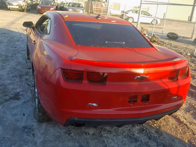 2G1FB1E37C9184479 - 2012 CHEVROLET CAMARO LT RED photo 3