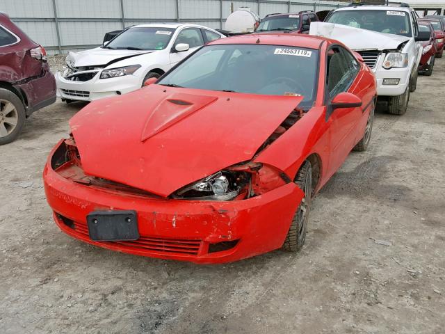 1ZWFT61L125607469 - 2002 MERCURY COUGAR V6 RED photo 2