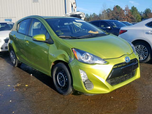 JTDKDTB39G1118459 - 2016 TOYOTA PRIUS C GREEN photo 1