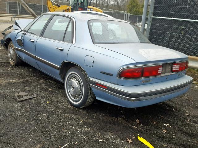 1G4HP53L6PH500575 - 1993 BUICK LESABRE CU BLUE photo 3