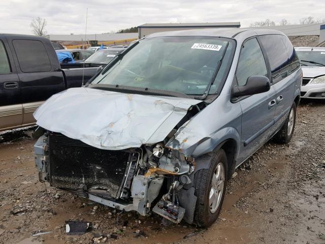 1D4GP45RX5B110285 - 2005 DODGE CARAVAN SX BLUE photo 2