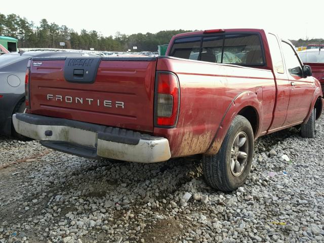 1N6DD26S61C379514 - 2001 NISSAN FRONTIER K RED photo 4