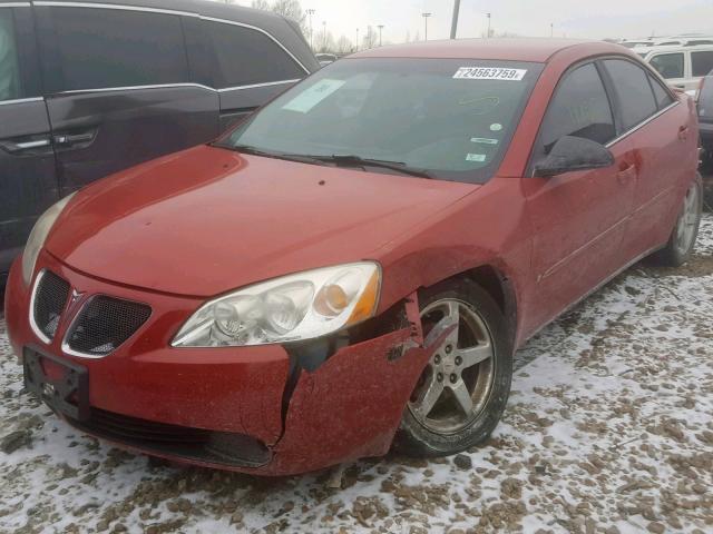 1G2ZG58N874222261 - 2007 PONTIAC G6 BASE RED photo 2