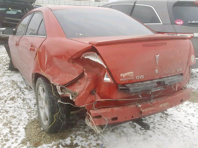 1G2ZG58N874222261 - 2007 PONTIAC G6 BASE RED photo 3