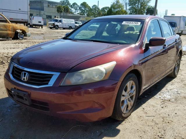 1HGCP26439A091112 - 2009 HONDA ACCORD LXP MAROON photo 2