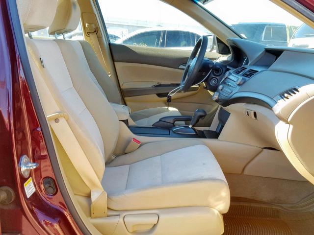 1HGCP26439A091112 - 2009 HONDA ACCORD LXP MAROON photo 5