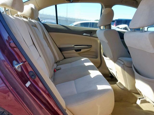 1HGCP26439A091112 - 2009 HONDA ACCORD LXP MAROON photo 6