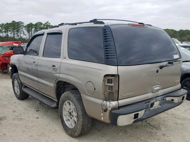 1GKEC13VX3R289760 - 2003 GMC YUKON TAN photo 3