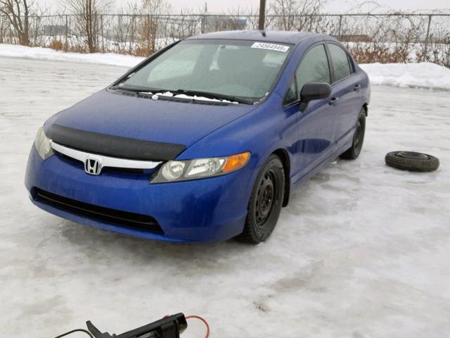 2HGFA15367H005453 - 2007 HONDA CIVIC DX BLUE photo 2