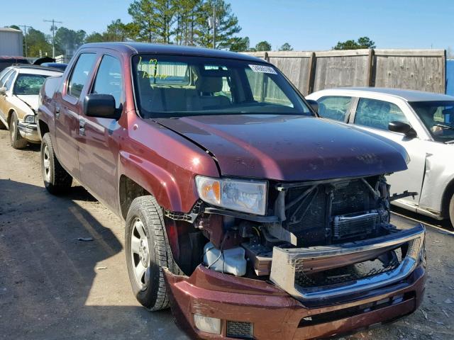 5FPYK1F27AB007114 - 2010 HONDA RIDGELINE MAROON photo 1