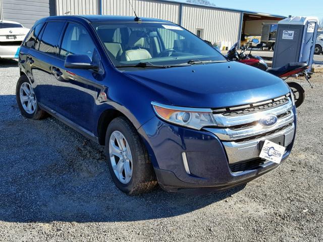 2FMDK4JC0CBA32327 - 2012 FORD EDGE SEL BLUE photo 1