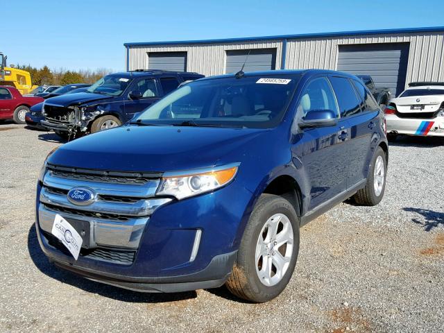 2FMDK4JC0CBA32327 - 2012 FORD EDGE SEL BLUE photo 2